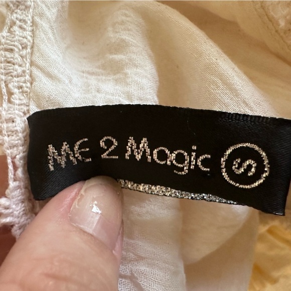 Me 2 Magic Bohemian Patchwork 100% Cotton dress in neutral tones- Size Small - Picture 2 of 6